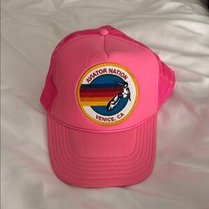 Aviator Nation Pink Trucker Hat